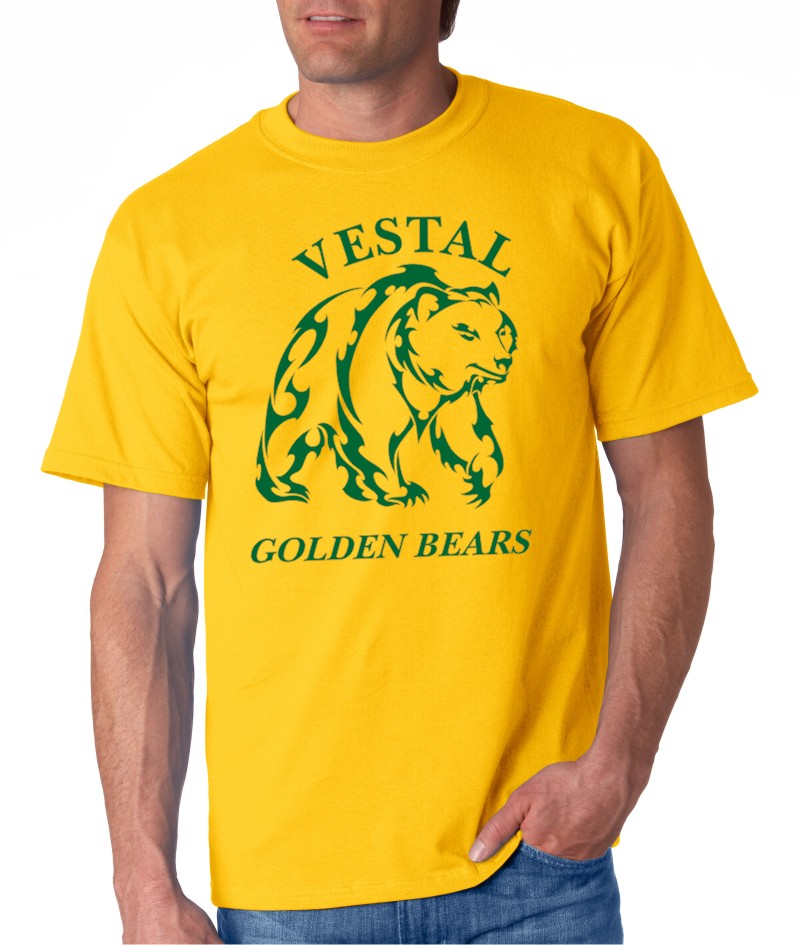 Vestal Golden Bears short sleeve gold shirt